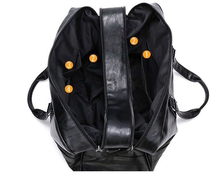 Vegan Leather Bag Travel Duffel Weekender Bag Bolsa De Cuero Carry on Overnight Bag Sports Duffel Bag for Men and Women