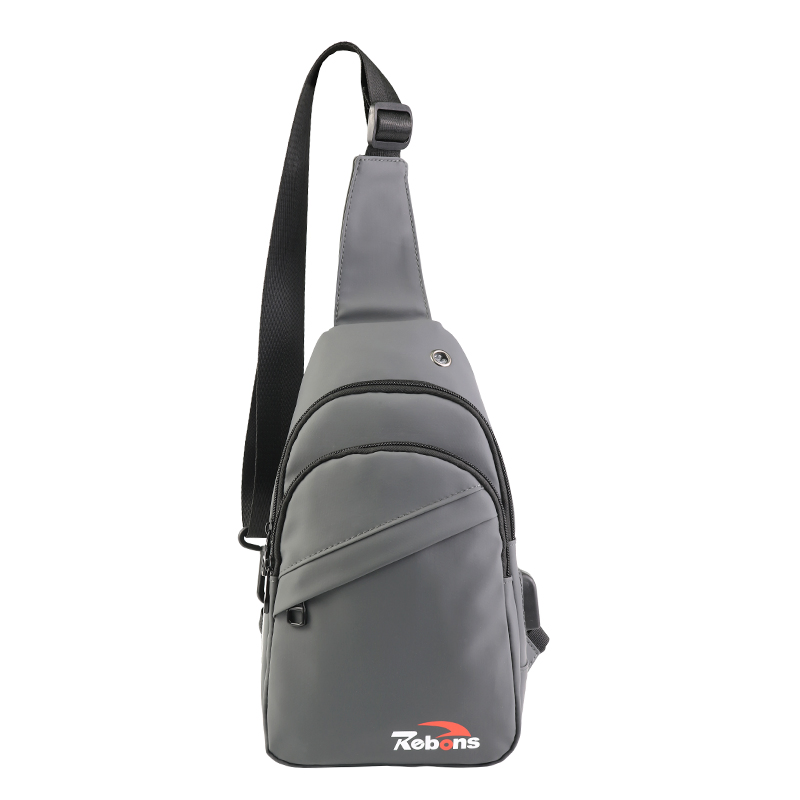 Custom Waterproof Designer Plain One Shoulder Strap Sling Backpack Fanny Tote Crossbody Bag Fashion Slim Luxury PU Leather USB Sports Chest Bag for Men Boys