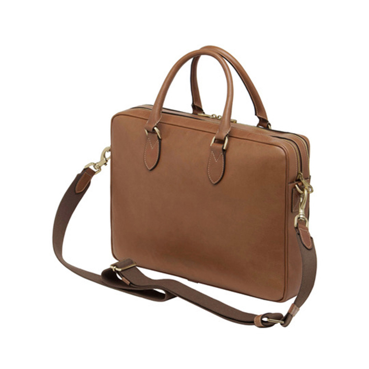 Elegant Full Grain Leather Briefcase for Business Professionals