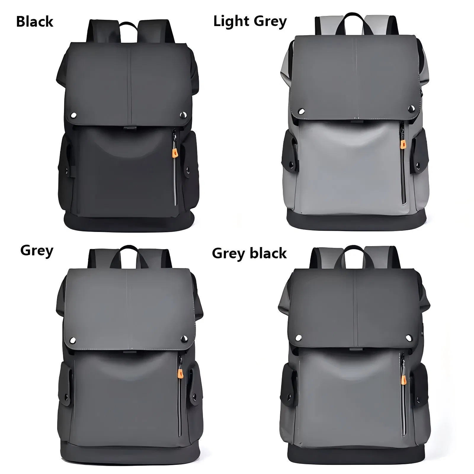Business Backpack Men's Backpack Large Capacity Travel Laptop Bag PU Leather