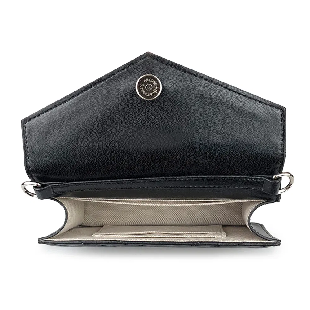 Lady Small Crossbody Bag Genuine Goat Skin Leather Embroidery Clutch Bag