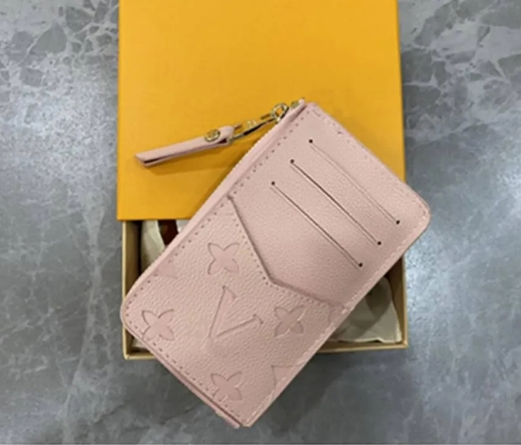 Card Holder Wallet Designer Leather Fashion Men Ladies Mini Zippy Wallets Coin Purse Bag Belt Charm Key Pouch Luxurys Purse