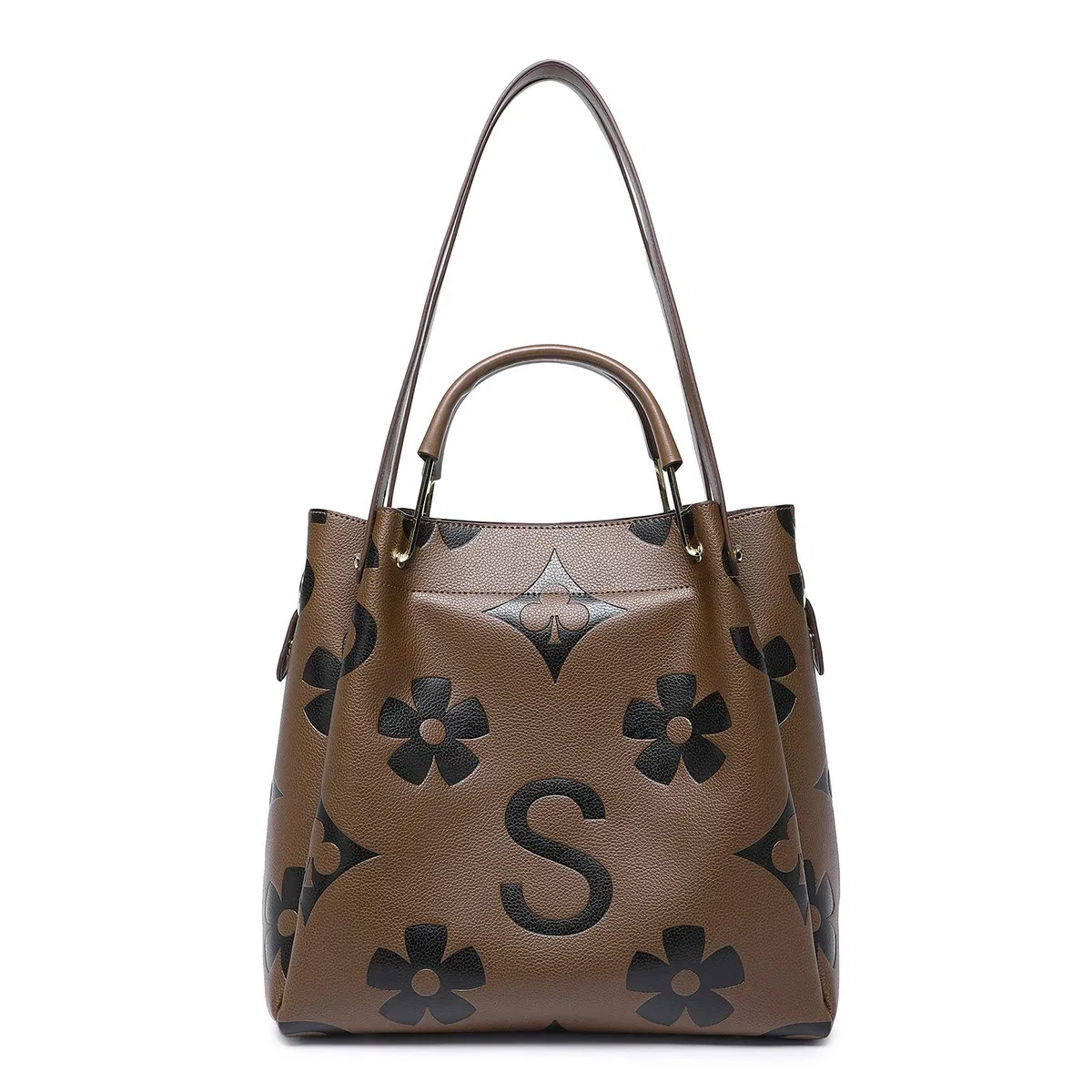 New Leather Handbag Tote Bag - Stylish and High-Quality Women's Bag with Embossed Design, Single Shoulder Bag, Large Capacity, Bucket Bag