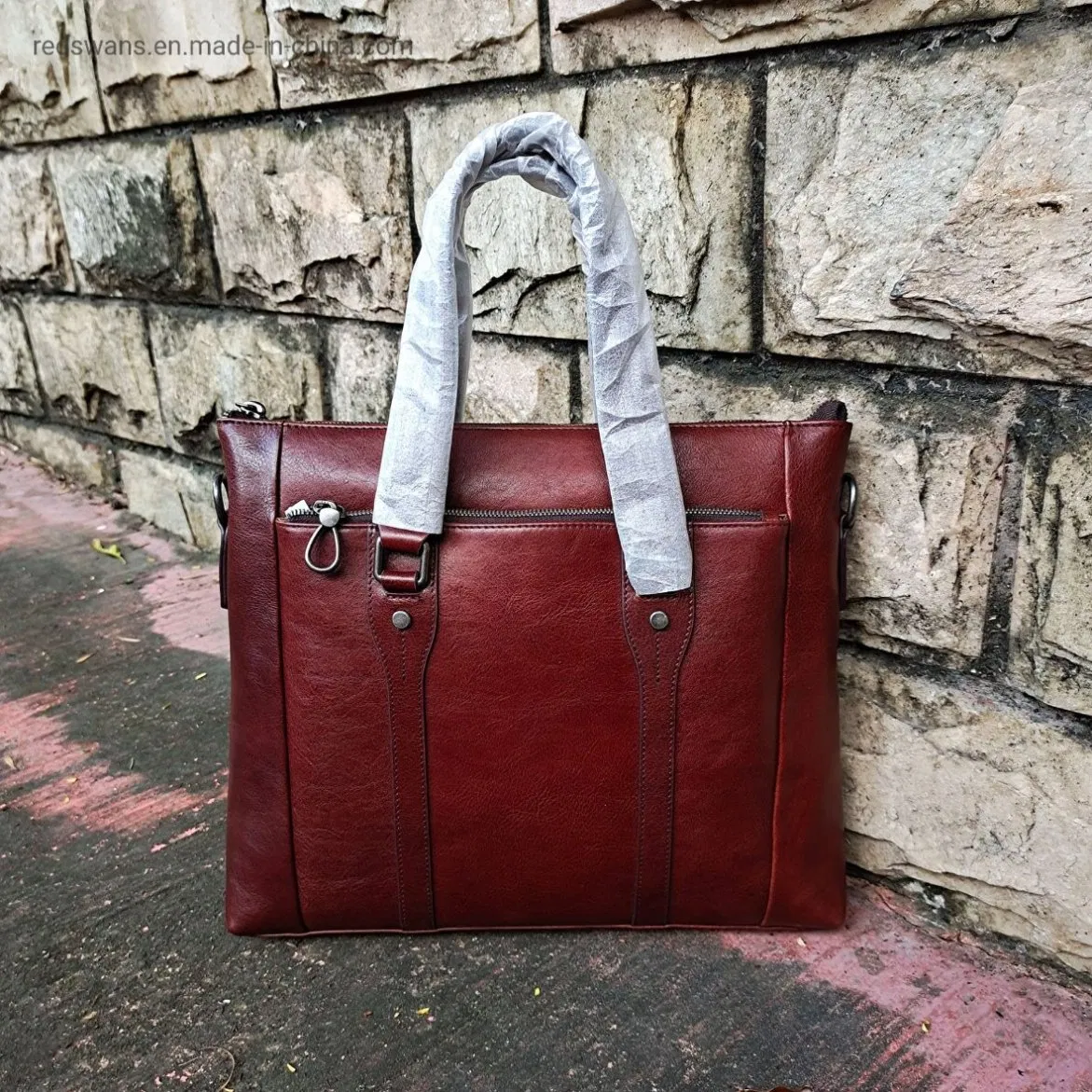 Black Vegetable-Tanned Leather Briefcase 15inch Laptop Messenger Bags for Men and Women Best Office School College Briefcase Satchel Bag RS-Ypsy-6528