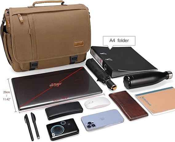 Stylish and Functional Business Briefcase with Heavy-Duty Zippers