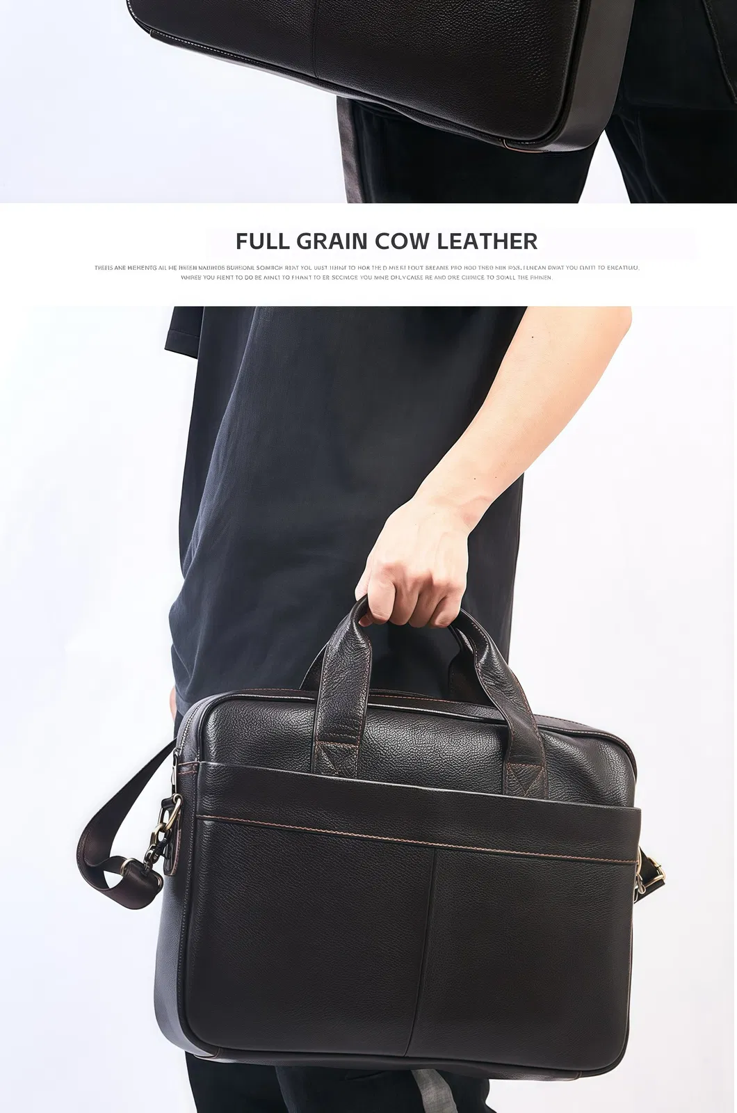 Leather Messenger Bag View 6