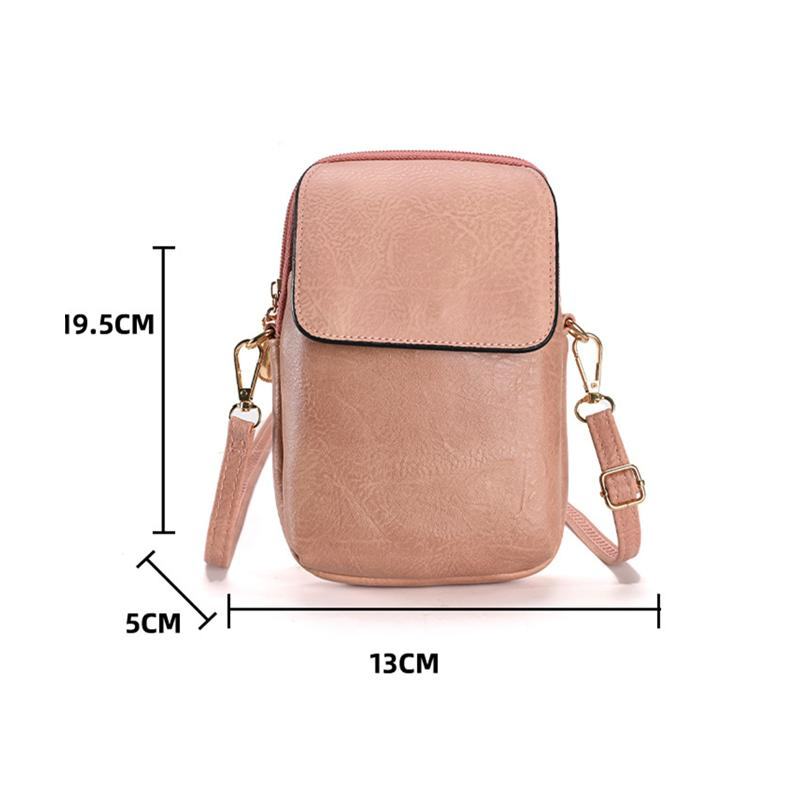 Vintage Crossbody Phone Bag for Women, Small Leather Shoulder Purse and Handbag