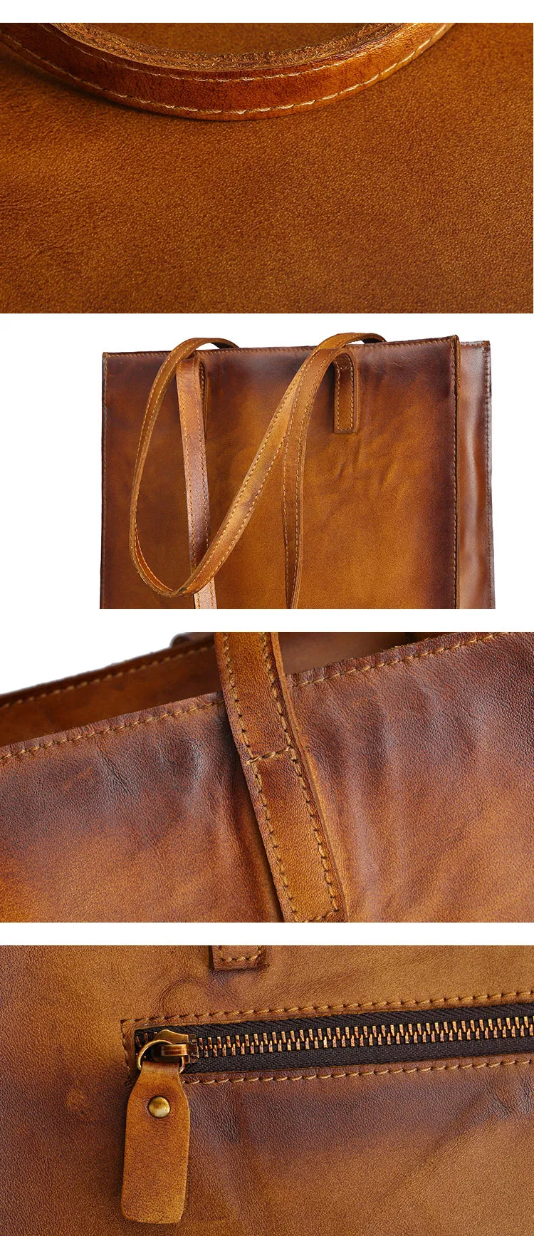 Vintage Brown Shoulder Bag Detail