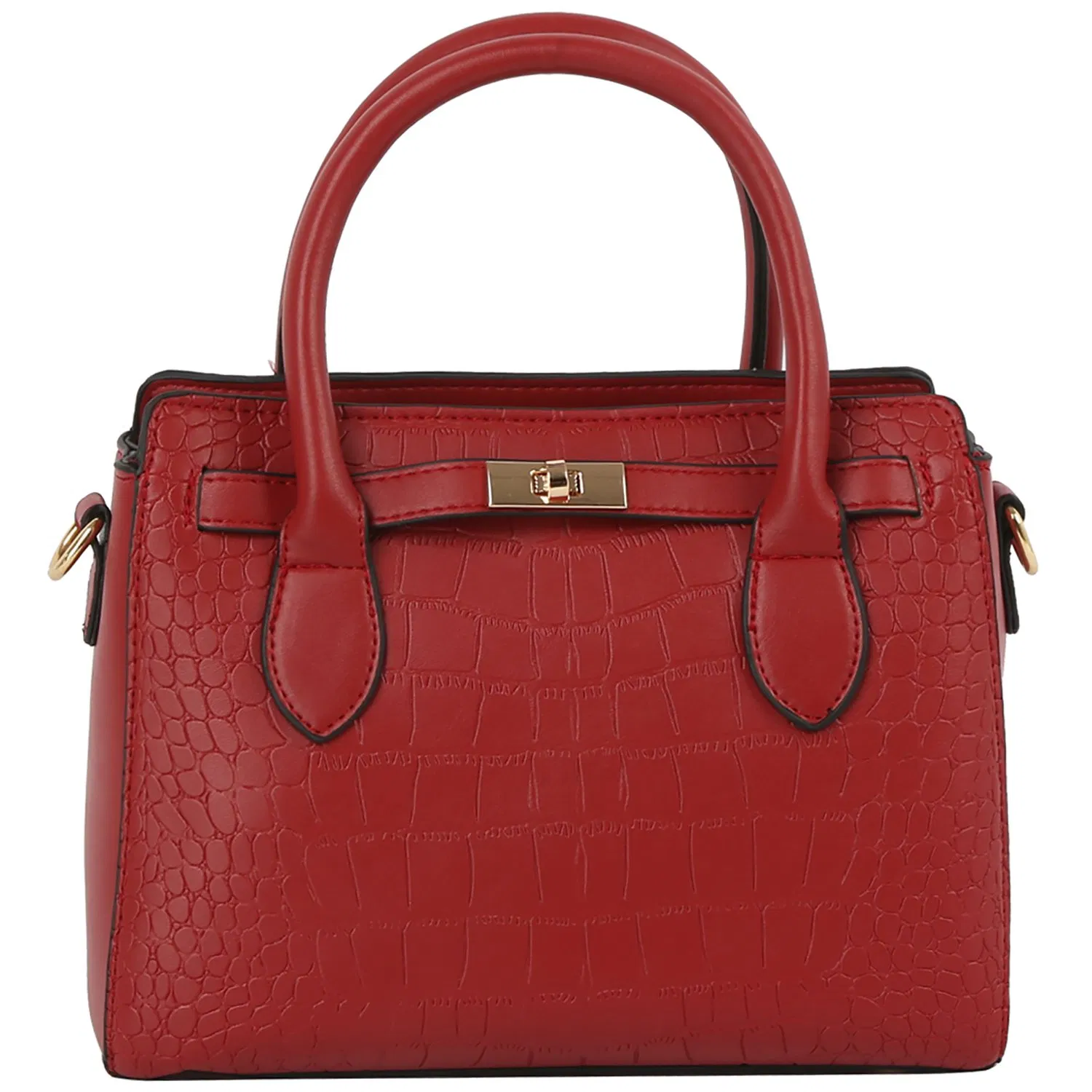 Wholesale High Quality Ladies Bag Crocodile Pattern Leather Ladies Hand Bag Embossed Croc Top Handle Satchel