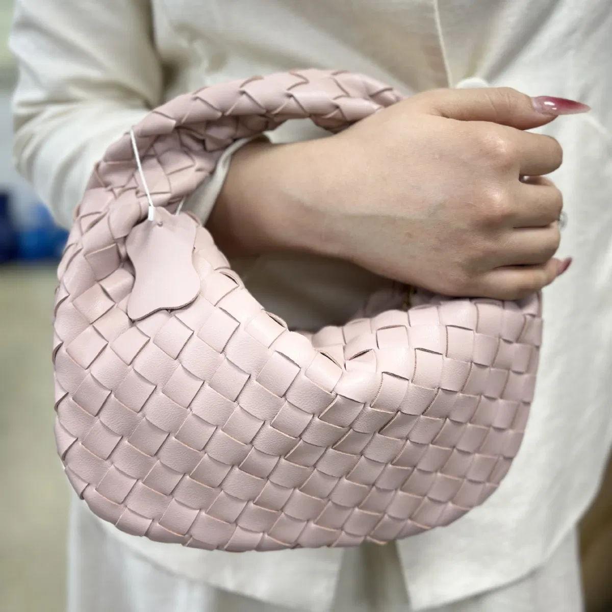 Customized Genuine Leather Woven Handbag - New Trendy Women's Zipper Knot Bag - Luxurious Cowhide Woven Wallet