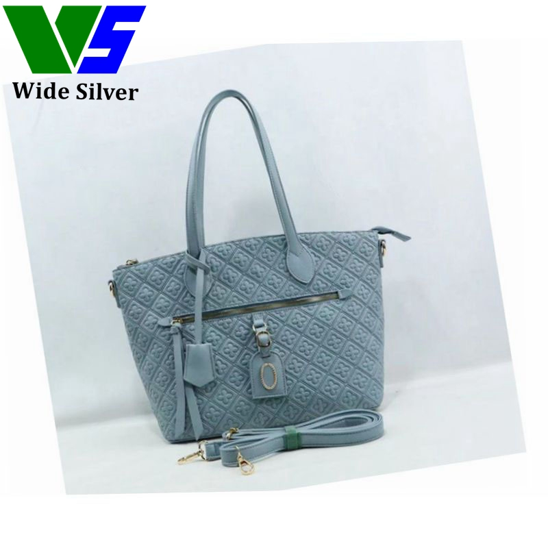 Wide Sliver New Arrival Branded High Quality Embossed Classy PU Leather Handbag