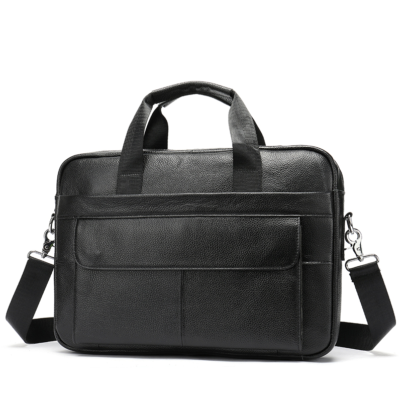 Classic Business Real Cow Leather Men Tote Bag Genuine Leather Briefcase Men Bag