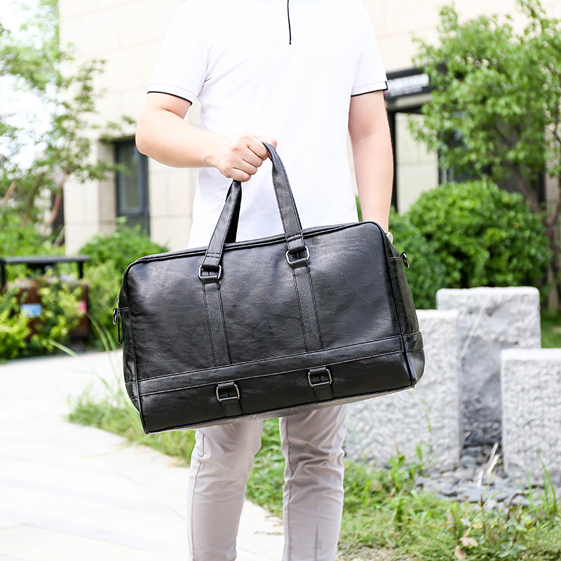 Vegan Leather Bag Travel Duffel Weekender Bag Bolsa De Cuero Carry on Overnight Bag Sports Duffel Bag for Men and Women