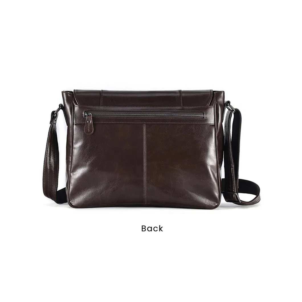 Large Capacity Vintage High Quality Crossbody Bag Men's Genuine Leather Single Shoulder Bag