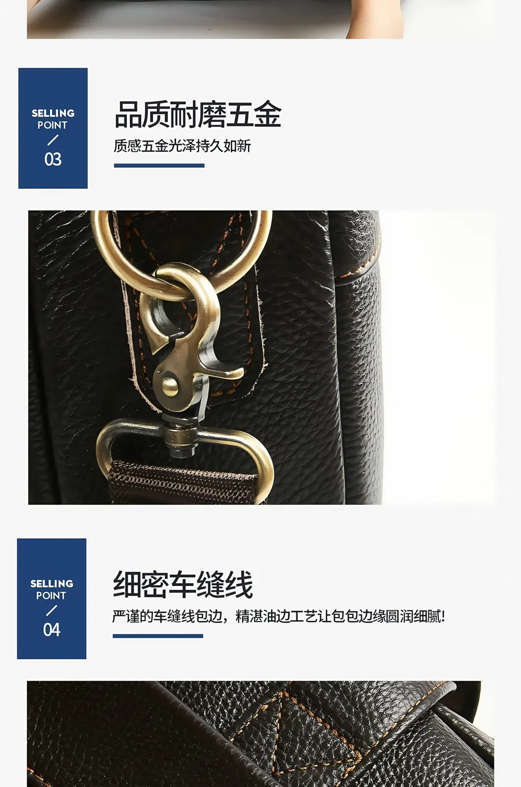 Leather Messenger Bag View 4