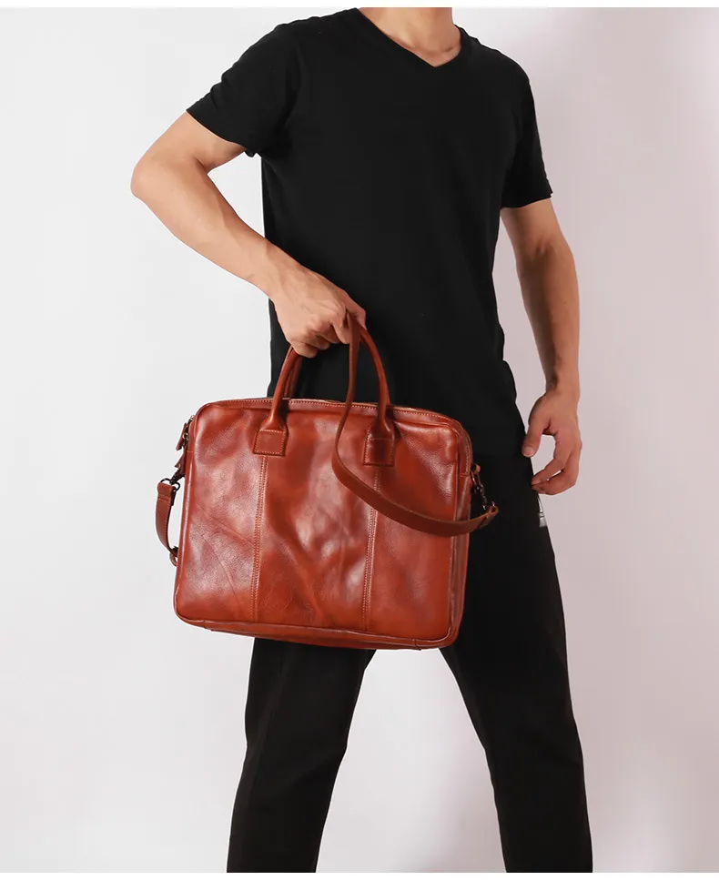 Leather Briefcase View 1