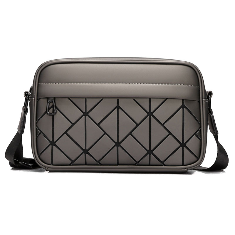 Fuliya Custom Luxury Waterproof PU Leather Fashion Square Casual Small Business Bags Men Crossbody Single Shoulder Bag