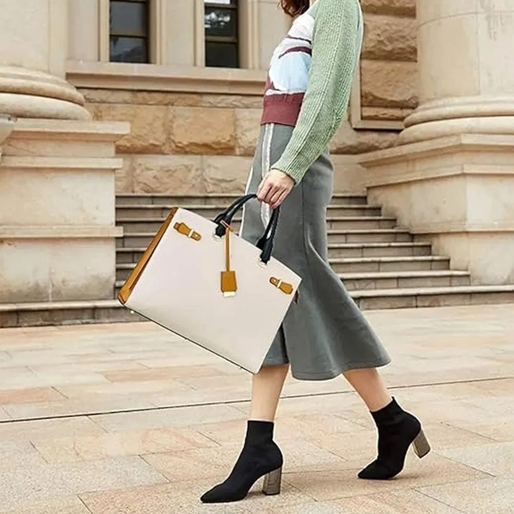 Vegan Leather Material A6014 Business Laptop Backpack Bag Used for Attending Concerts