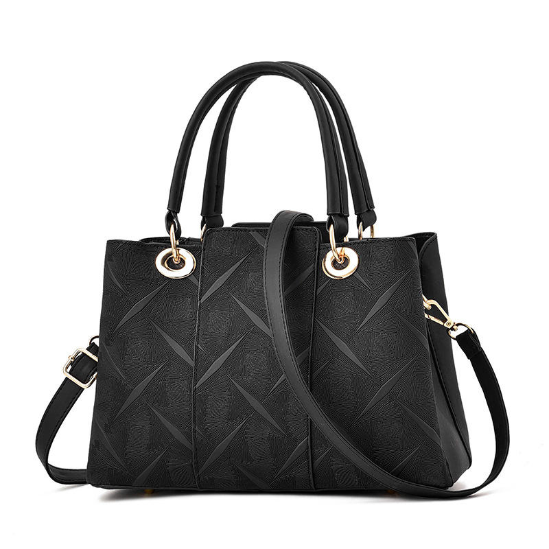 Five Colors Portable Leather Embossed Women Handbag