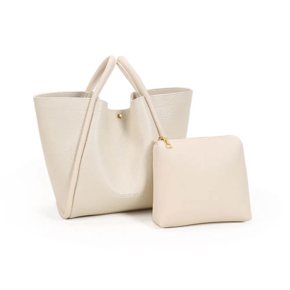 Fashionable Design Large Capacity Soft Leather Women's Casual Shoulder Handbag Tote Bag