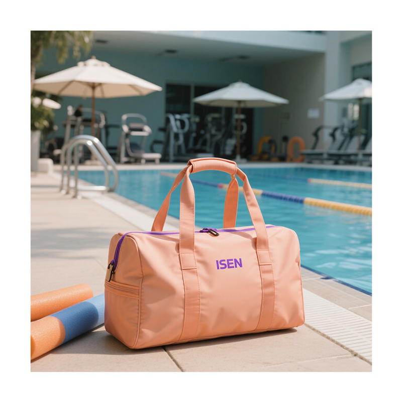 Isen Wholesale Custom Logo Leather Sports Duffel Bag Large Capacity Waterproof Travel Luggage Tote Bag Durable Bags for Gym Exercise