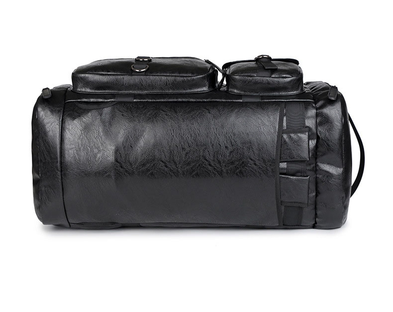 PU Leather Business Travel Luggage Fitness Duffle Duffel Handbag Backpack Bag with Shoe Compartment (CY0232)
