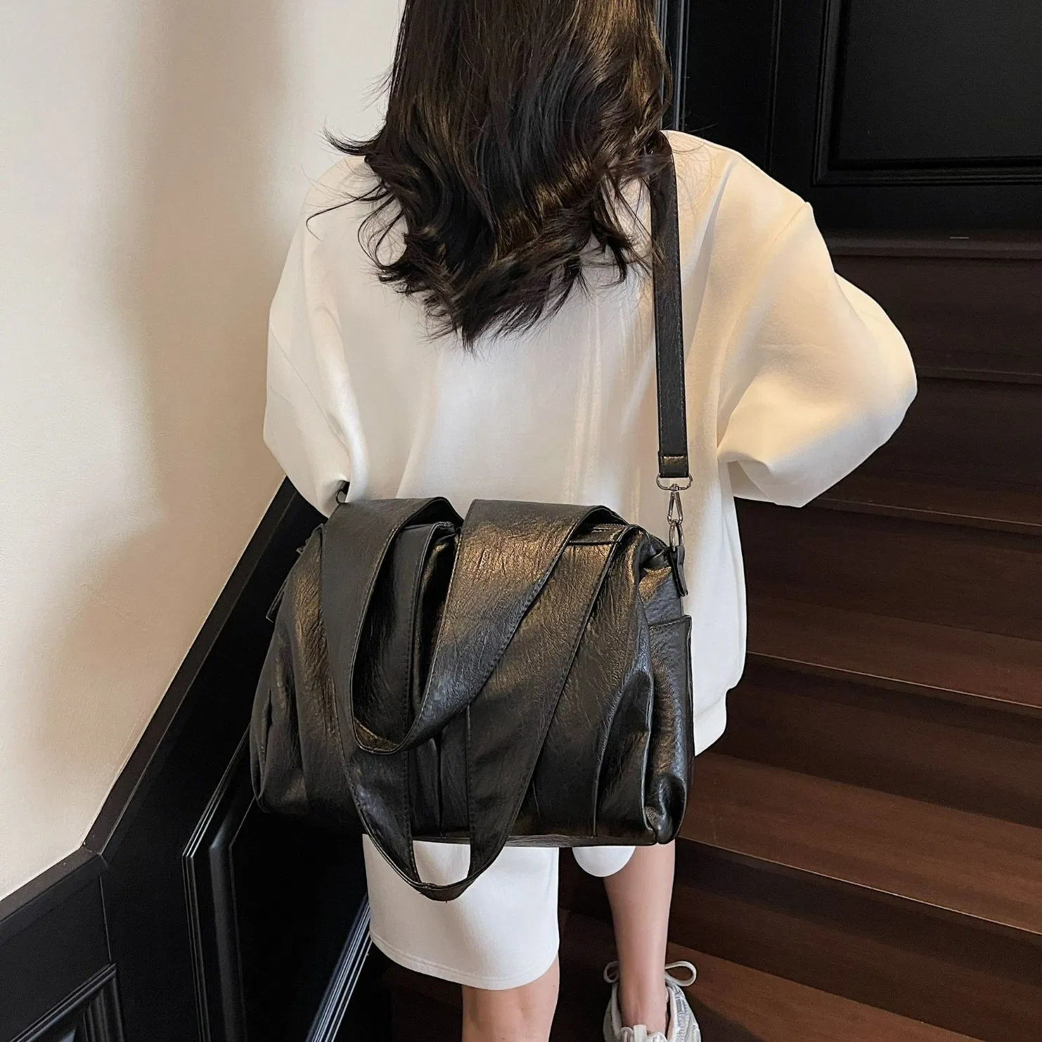 2025 New Arrival Vintage Handbags Soft PU Women's Leather Tote Bags Large Capacity Work Travel Shoulder Crossbody Bags