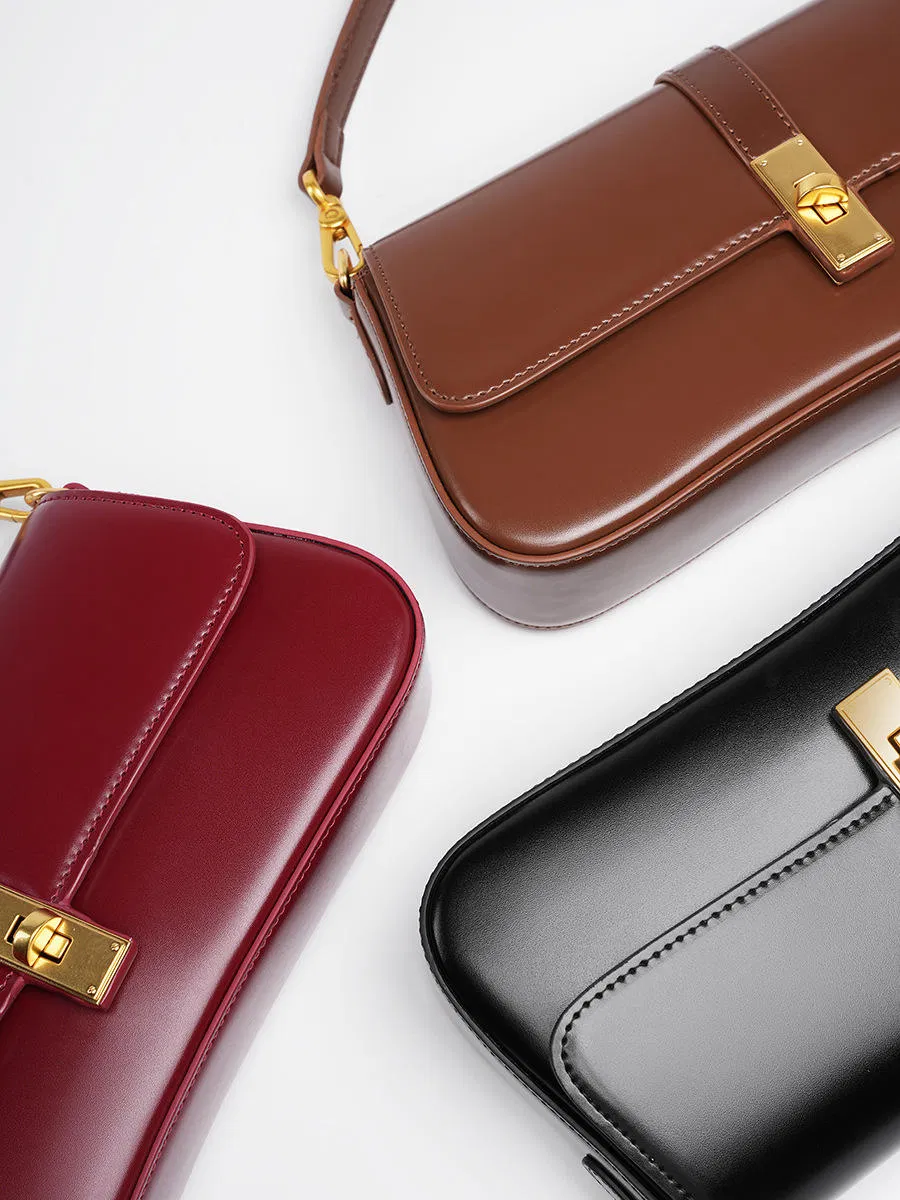 Fashion High Quality Genuine Leather Ladies Handbags Luxury Underarm Bag Female Crossbody Bags Vintage Women Shoulder Bag