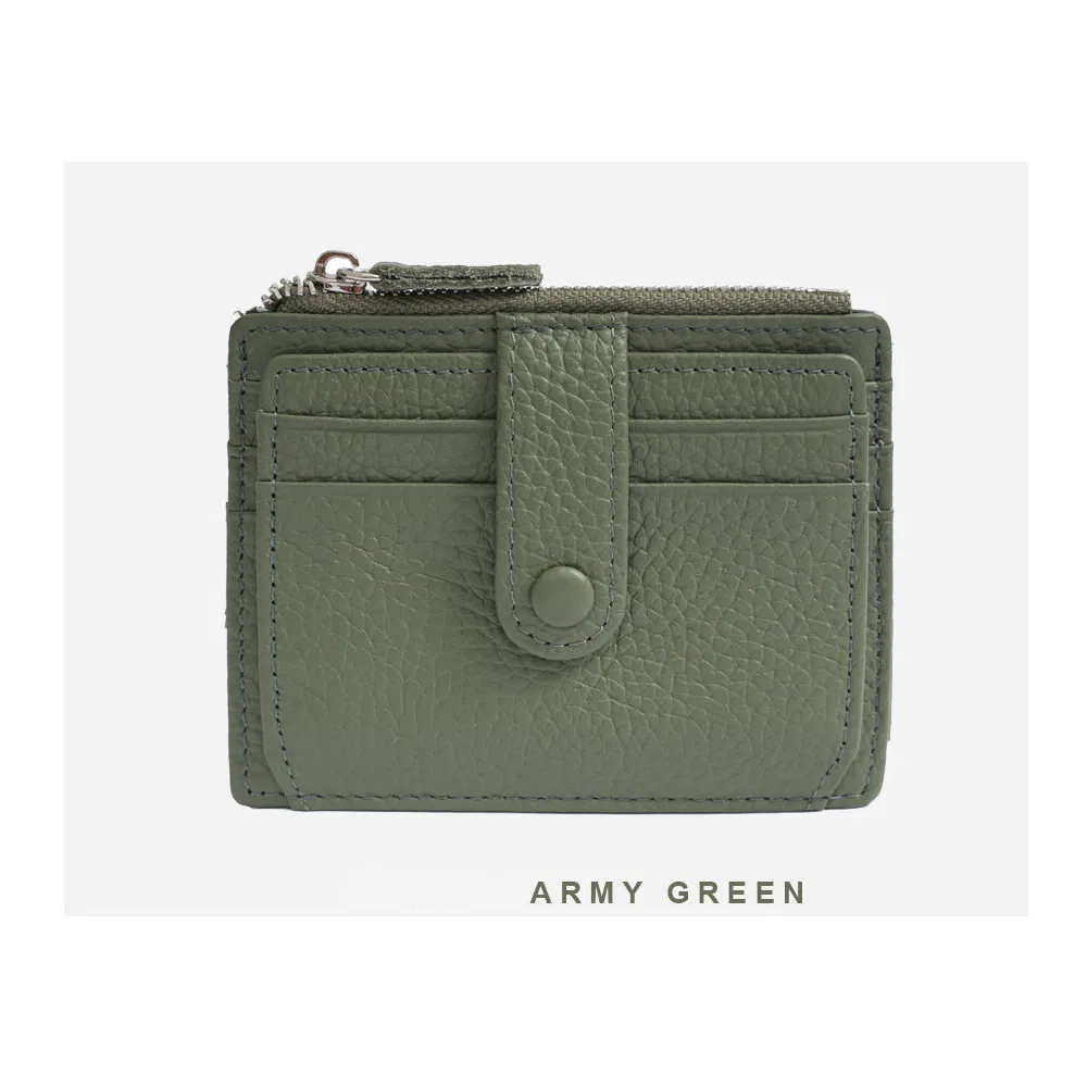 Business Gifts Mini Wallet PU Leather Laminated Telescopic Large Multi Position Credit Card Bag Caseholder