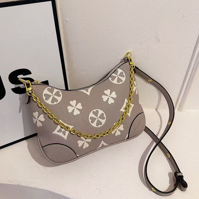 Luxury Designer Women's Genuine Leather Crossbody Shoulder Bag Handmade Wallet Purse with Chain Stylish Underarm Tote Bag Ladies