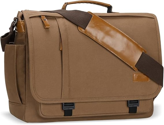 Stylish and Functional Business Briefcase with Heavy-Duty Zippers