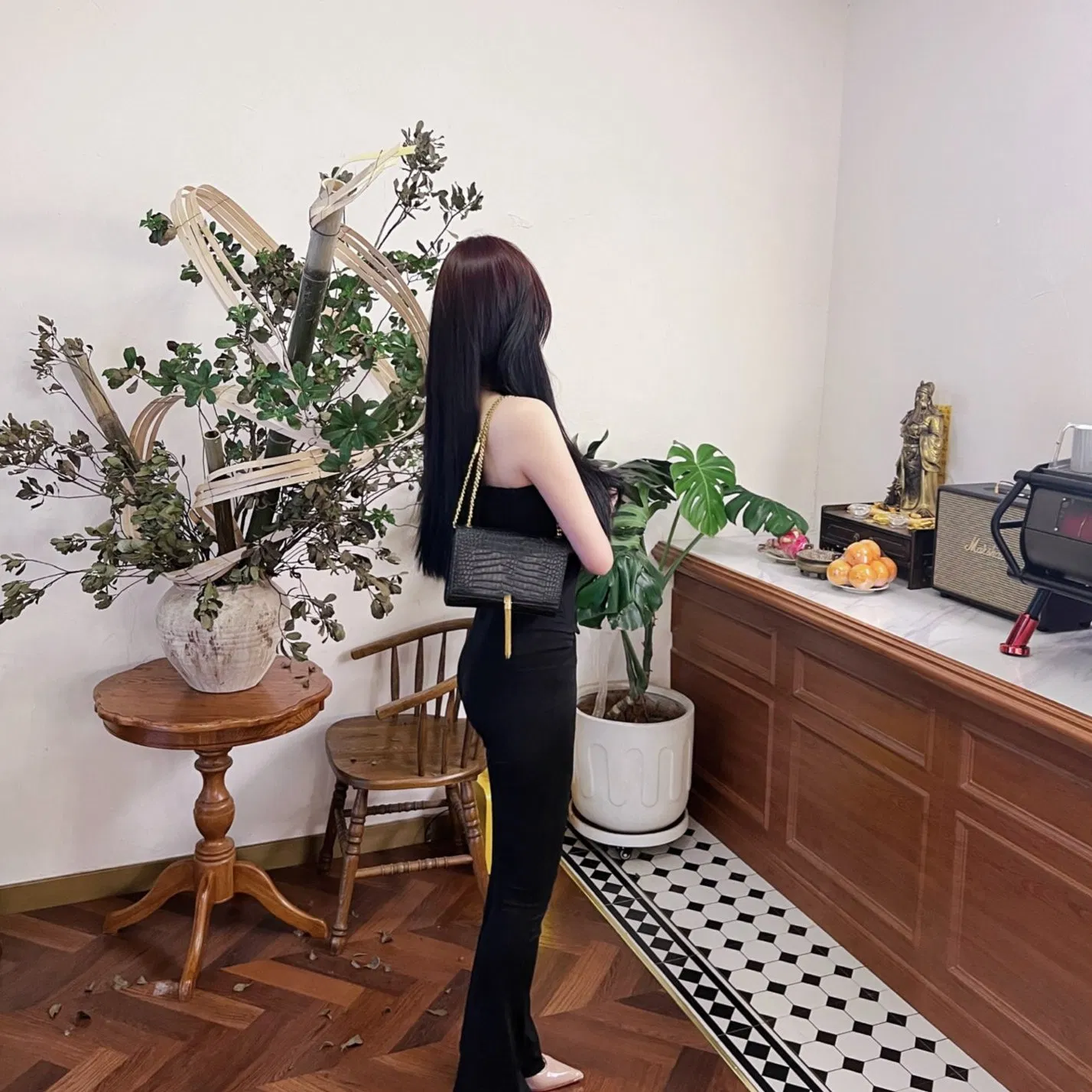 Top Quality Handbags Designer Crocodile-Embossed Tassel Clasp Glossy Calf Leather Crossbody Bag Ladies Handbags