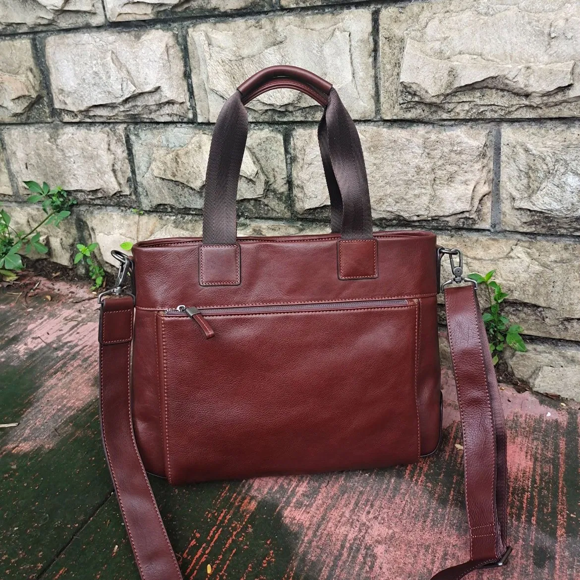 Vintage Mens Handmade Genuine Leather Briefcase Messenger Bag 14" Laptop School College Bag RS-Ypsy-6531