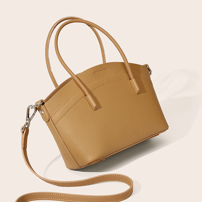 Logo Custom Casual Female Soft Woman Handbag High-Quality Large Capacity Retro Style Fashion Ladies Tote Genuine Leather Bag