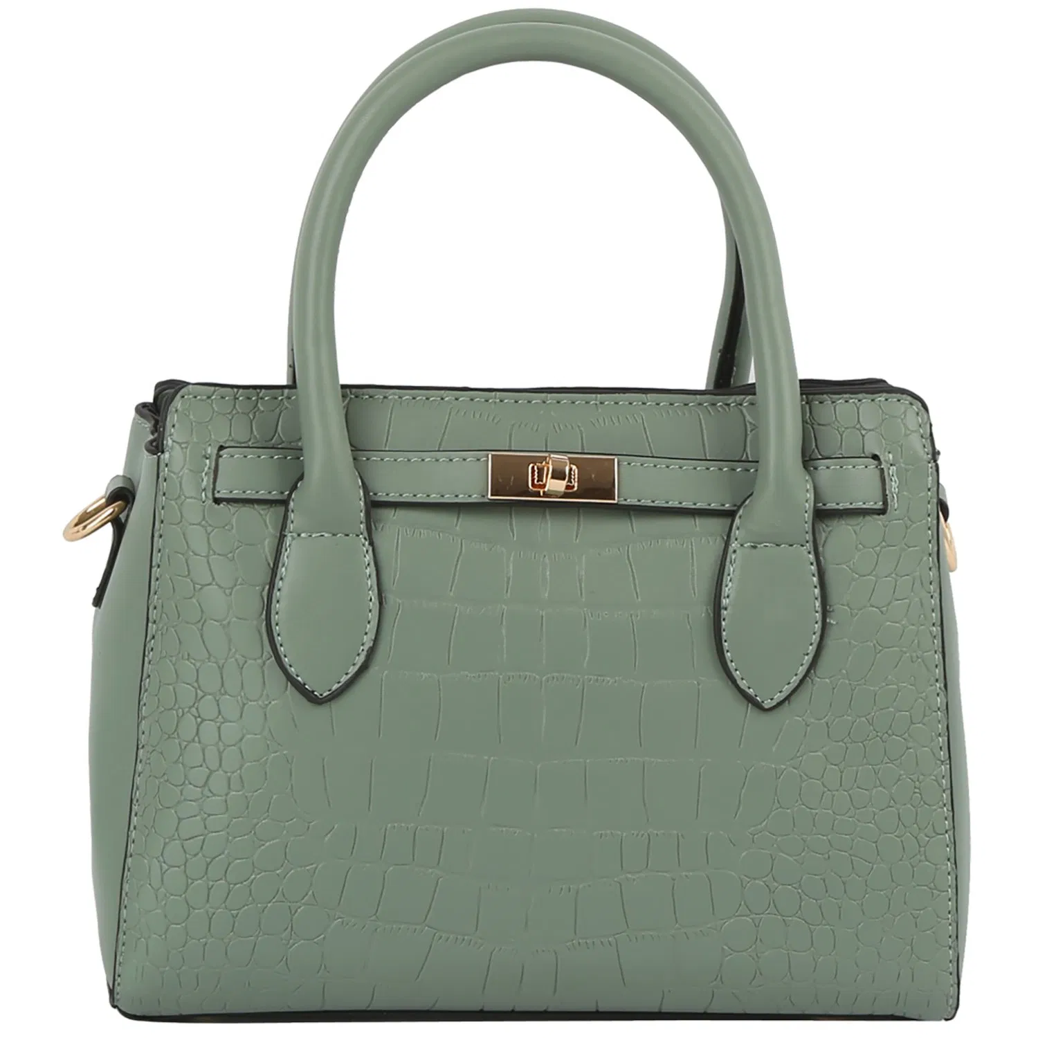 Wholesale High Quality Ladies Bag Crocodile Pattern Leather Ladies Hand Bag Embossed Croc Top Handle Satchel