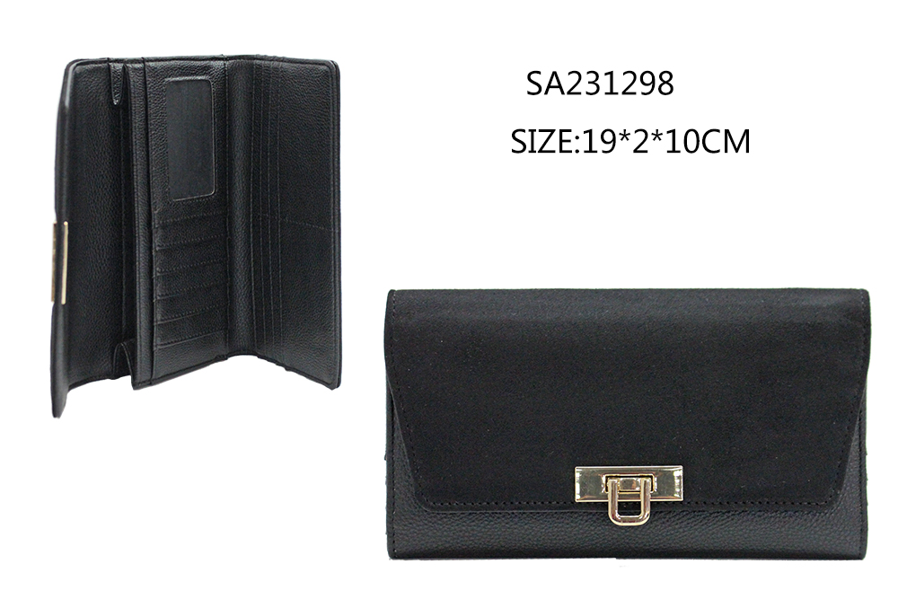 2023 Fashion Long Women PU Leather Wallet Woman Clutch Wallet Ladies Purse for Women Wholesale