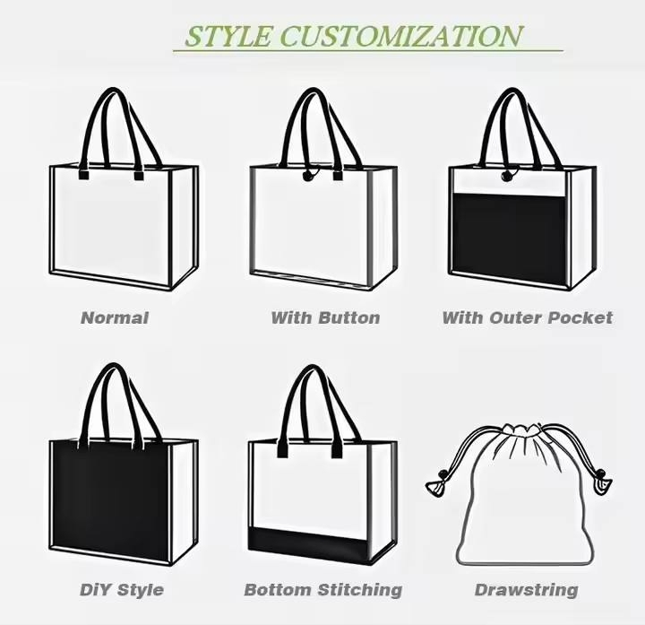 Wholesale Custom Logo Creative Retro Linen Shopping Leather Handle Advertising Eco Jute Tote Bag for Women