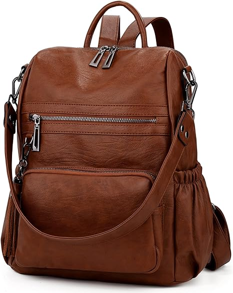 Women Backpack Purse Leather Vegan Travel Shoulder Bag