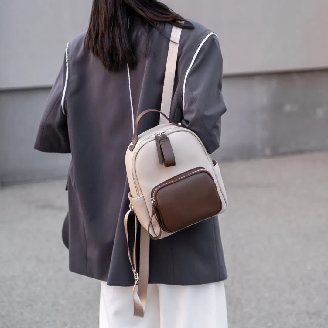 Casual Vegan Fashion Sports Travel Backpack for Ladies Made of Apple Leather