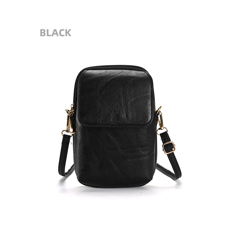 Vintage Crossbody Phone Bag for Women, Small Leather Shoulder Purse and Handbag