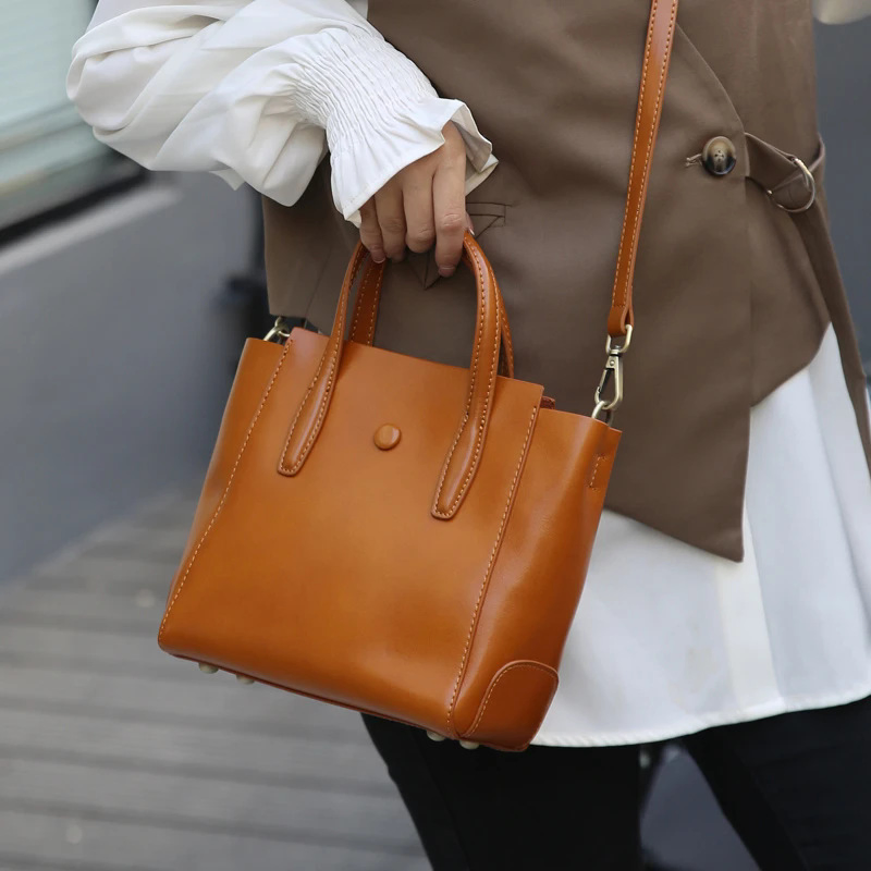 2025 New Desing Lady Togo Genuine Cow Leather Fashion Tote Bag