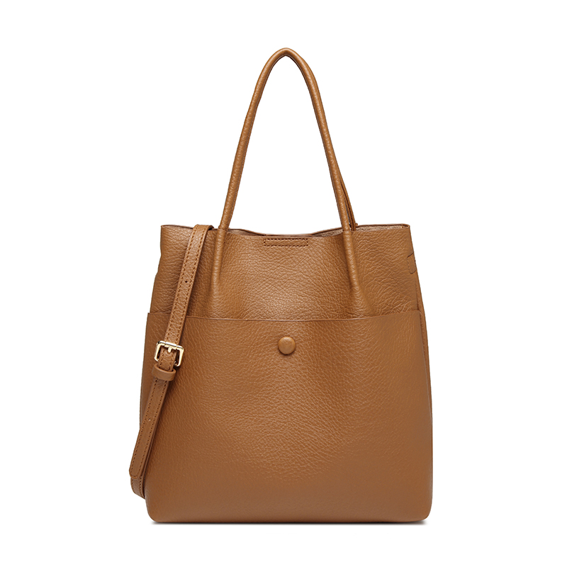 Factory Wholesale PU Leather Bag Set Genuine Cow Genuine Leather Tote Bag for Women 2024