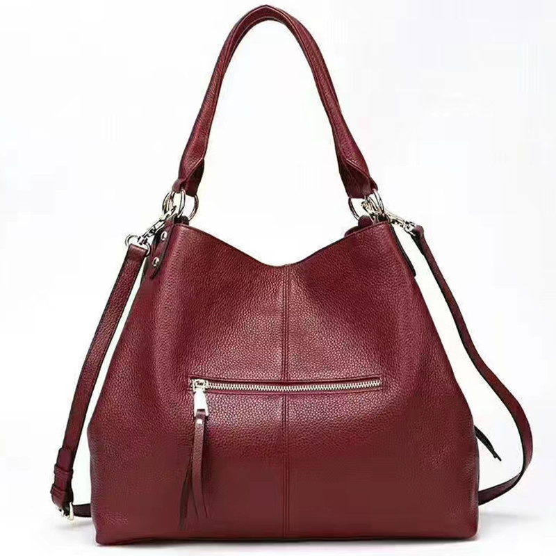 Real Leather Tote Satchel Bags Computer Crossbody Shoulder Cowhide Handbag