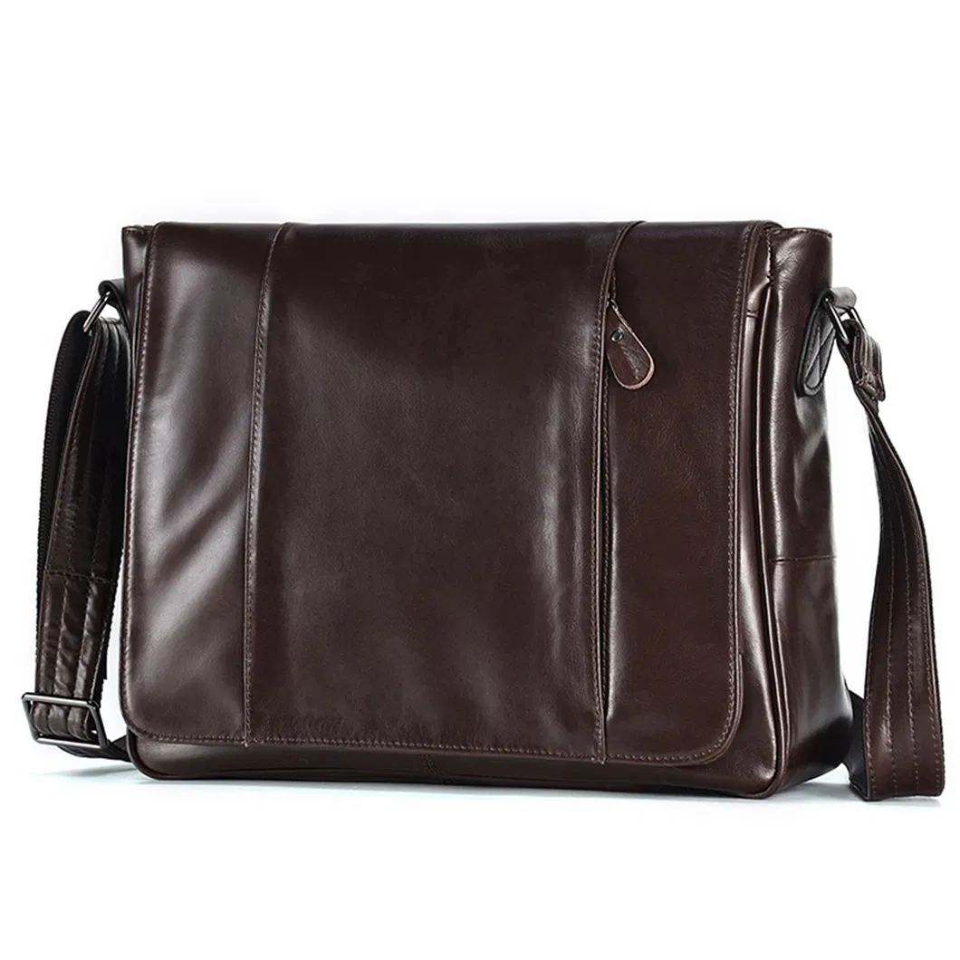 Large Capacity Vintage High Quality Crossbody Bag Men's Genuine Leather Single Shoulder Bag
