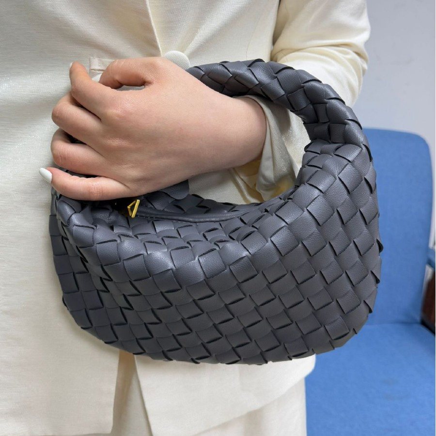Customized Genuine Leather Woven Handbag - New Trendy Women's Zipper Knot Bag - Luxurious Cowhide Woven Wallet