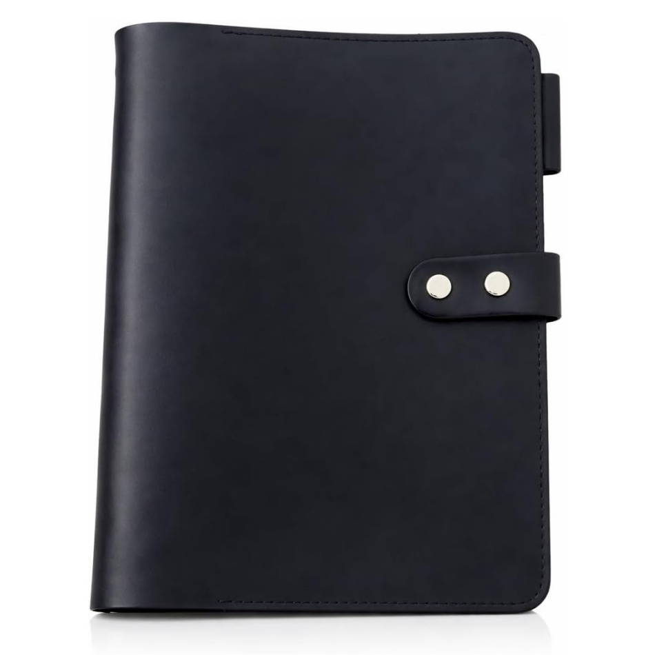 Genuine Leather Binder Refillable Business Resume Folio Custom Portfolio 3 Ring Binder