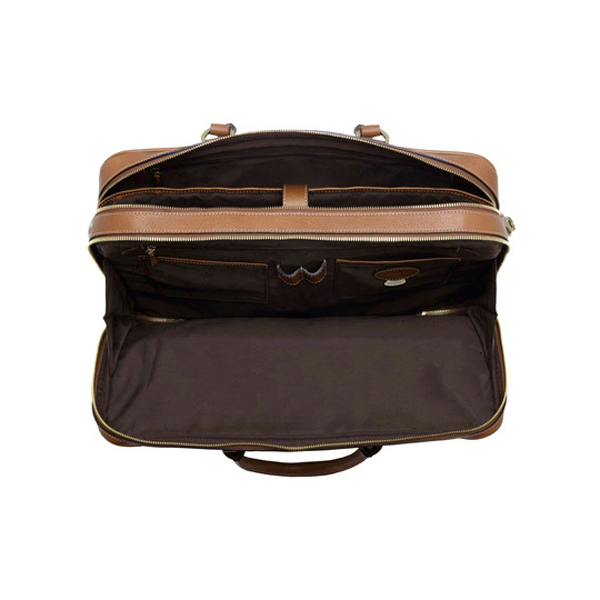 Elegant Full Grain Leather Briefcase for Business Professionals