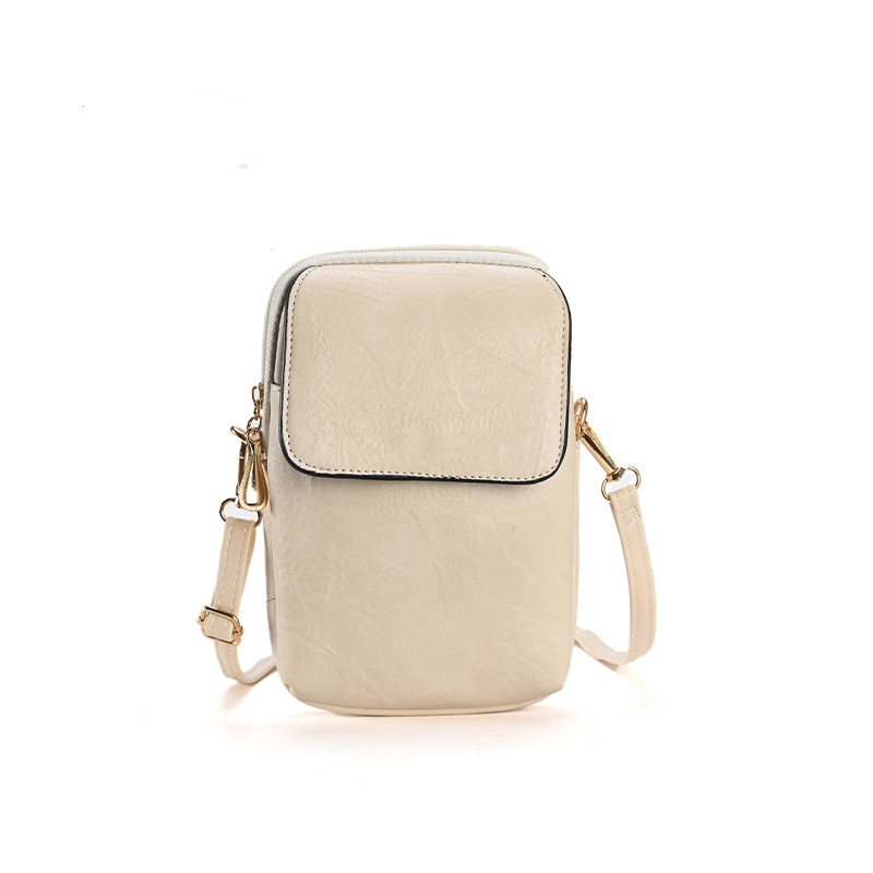 Vintage Crossbody Phone Bag for Women, Small Leather Shoulder Purse and Handbag