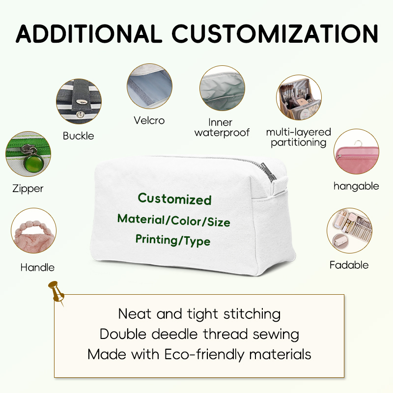 New Factory Direct Sale Custom Logo Portable PU Leather Travel Makeup Bag