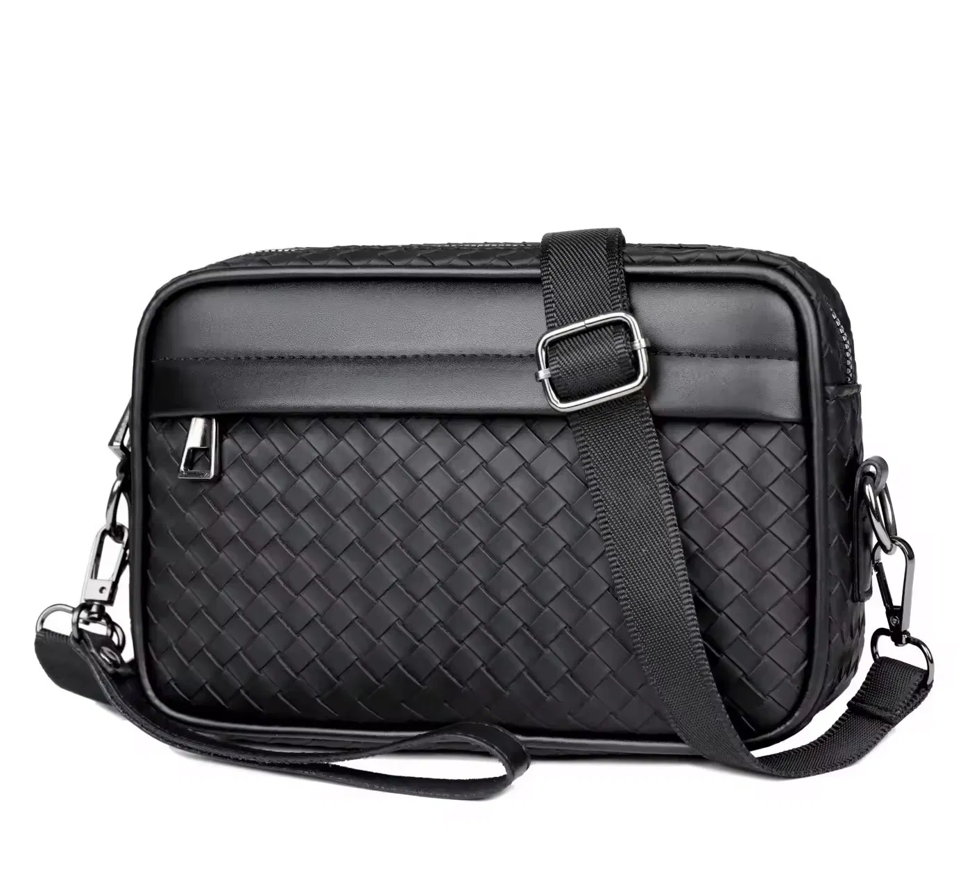 New Trend PU Leather Waterproof Shoulder Bag Men's Business Messenger Crossbody Bag